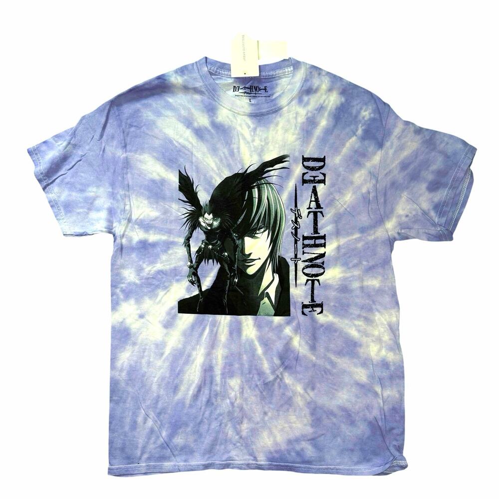 Urban Outfitters Death Note Light & Ryuk Purple Tie Dye T-Shirt Size M
